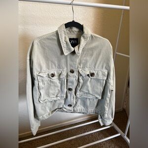 Cropped Oversized Jean Jackeg